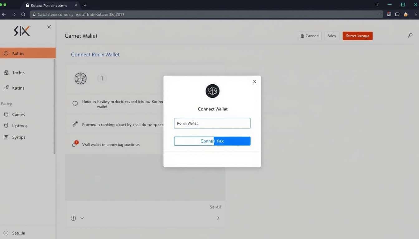 Connecting Ronin Wallet to Katana DEX for /farm-ron process