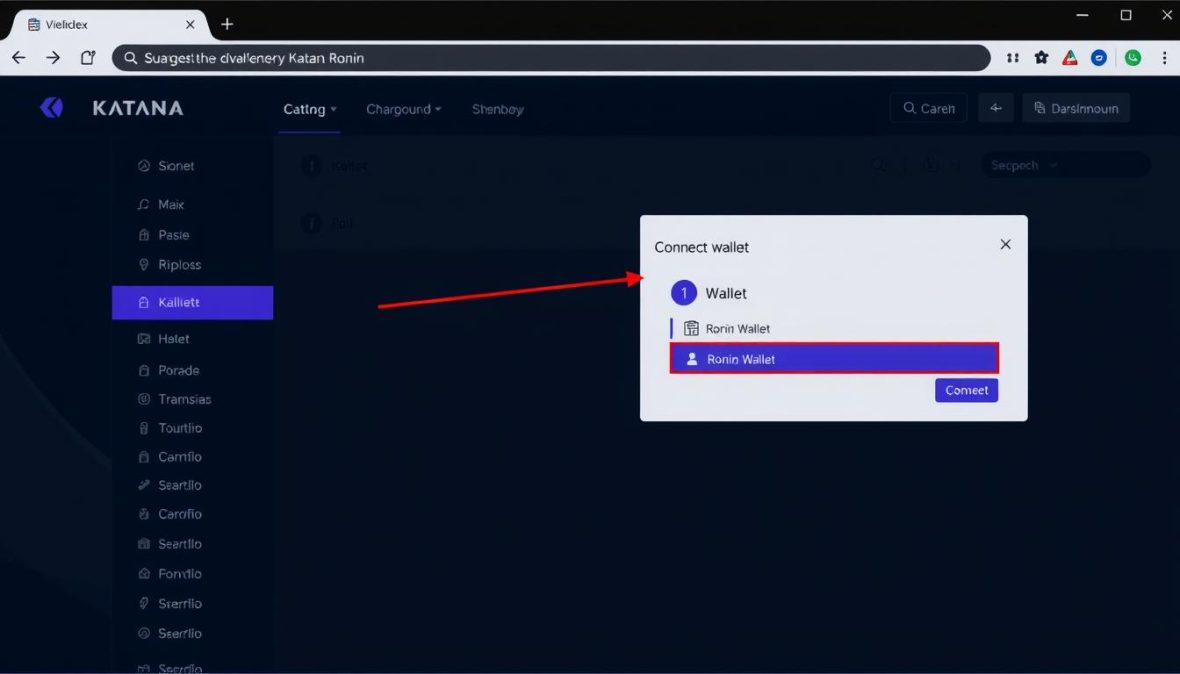 Connecting Ronin wallet to Katana DEX