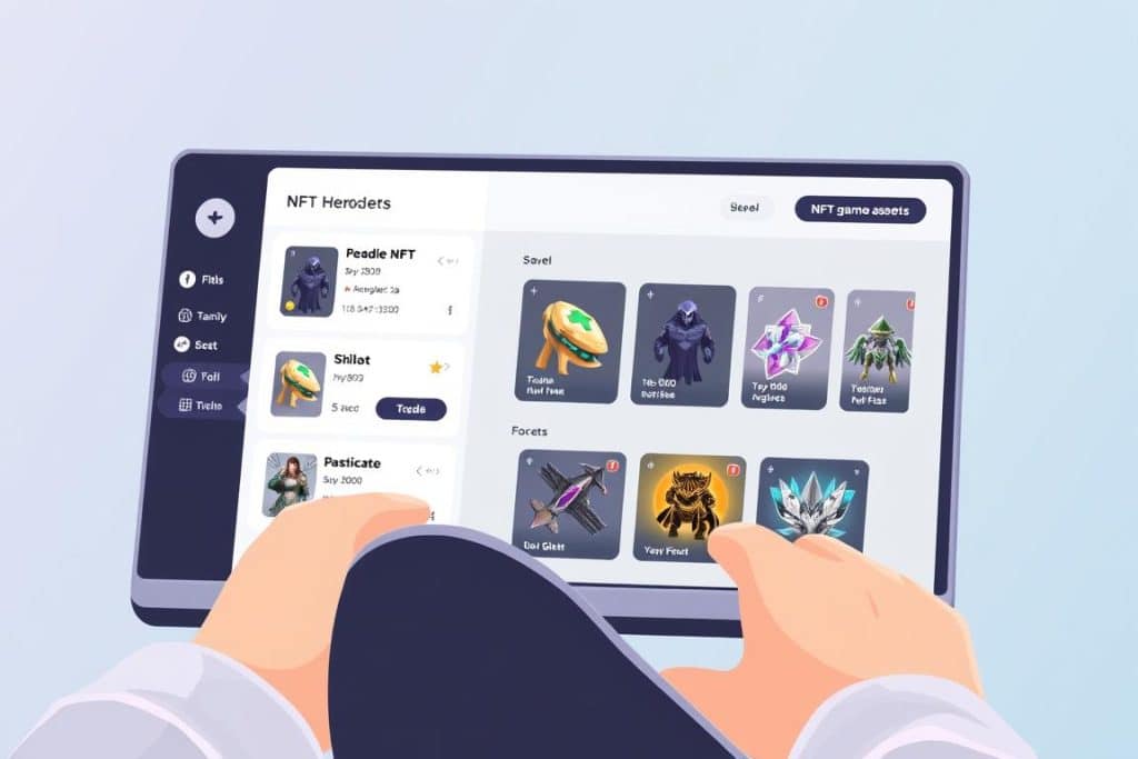 Player trading NFT game assets on the Ronin Network marketplace