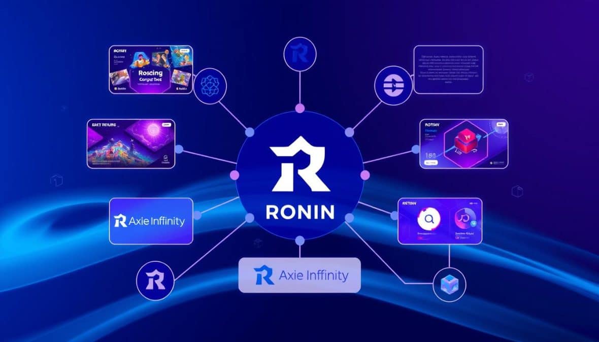 Ronin Network blockchain visualization showing connections between gaming applications and the Ronin blockchain