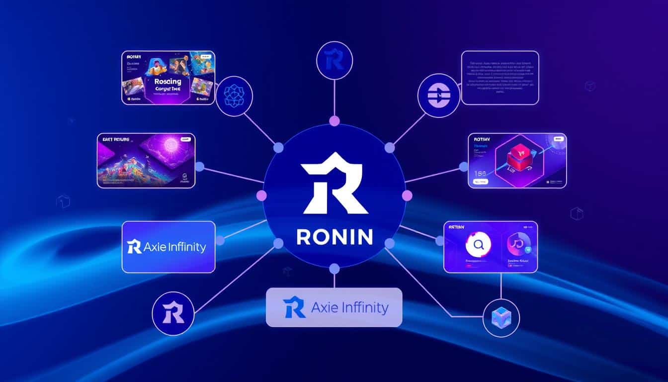 Ronin Network blockchain visualization showing connections between gaming applications and the Ronin blockchain