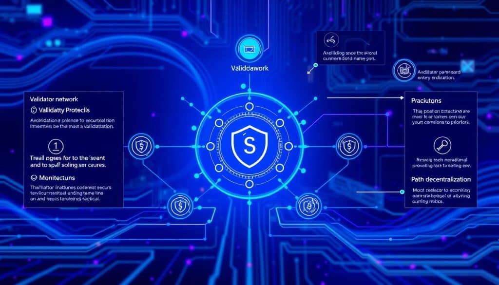 Ronin Network security infrastructure and validator network visualization