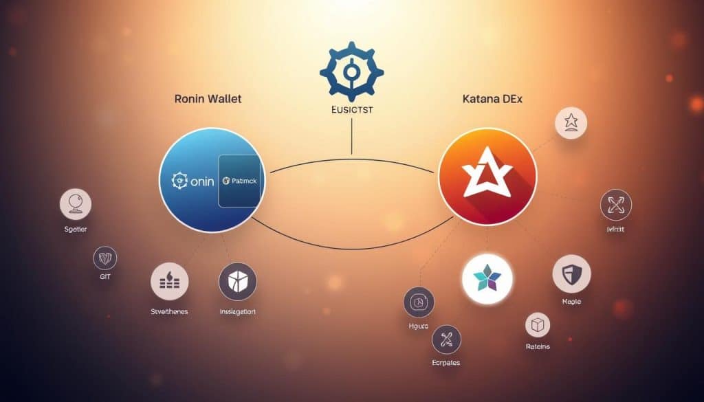 Ronin ecosystem showing Ronin Wallet and Katana DEX working together