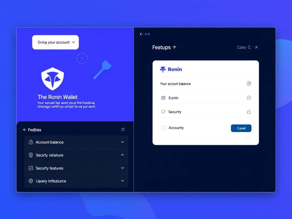 Ronin Wallet interface showing account setup process