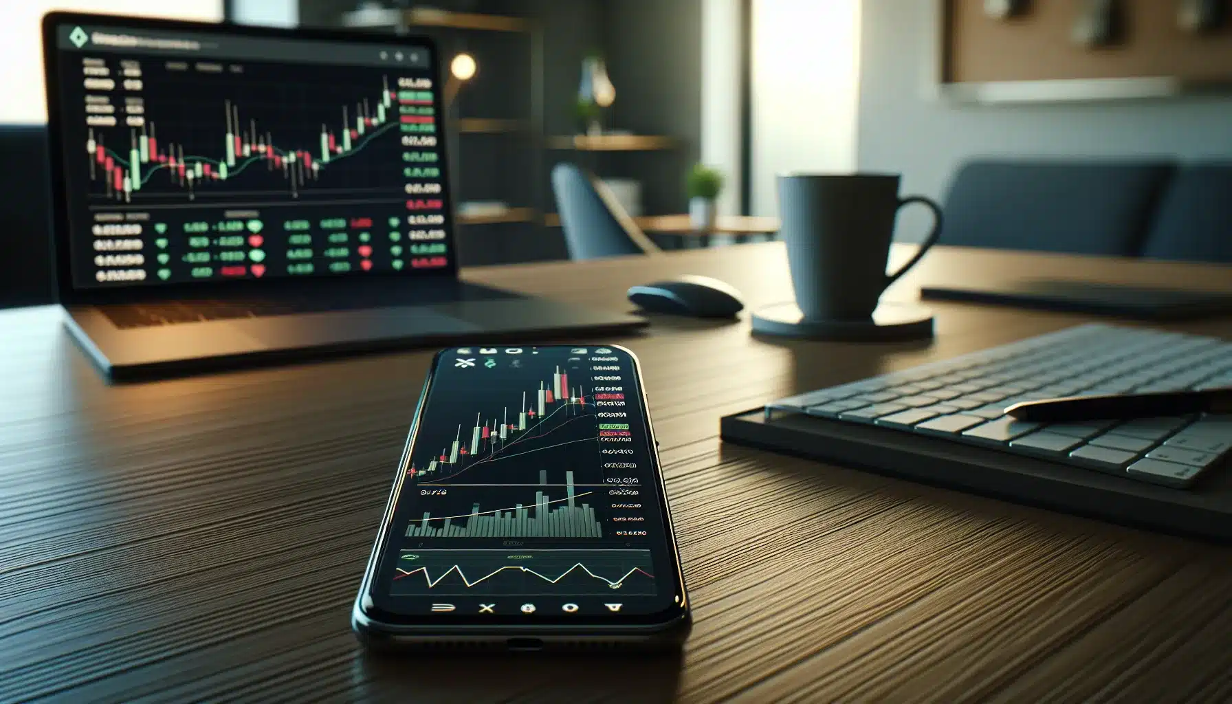 smartphone-displaying-amp-cryptocurrency-price-chart-on-wooden-desk-with-laptop-in-background