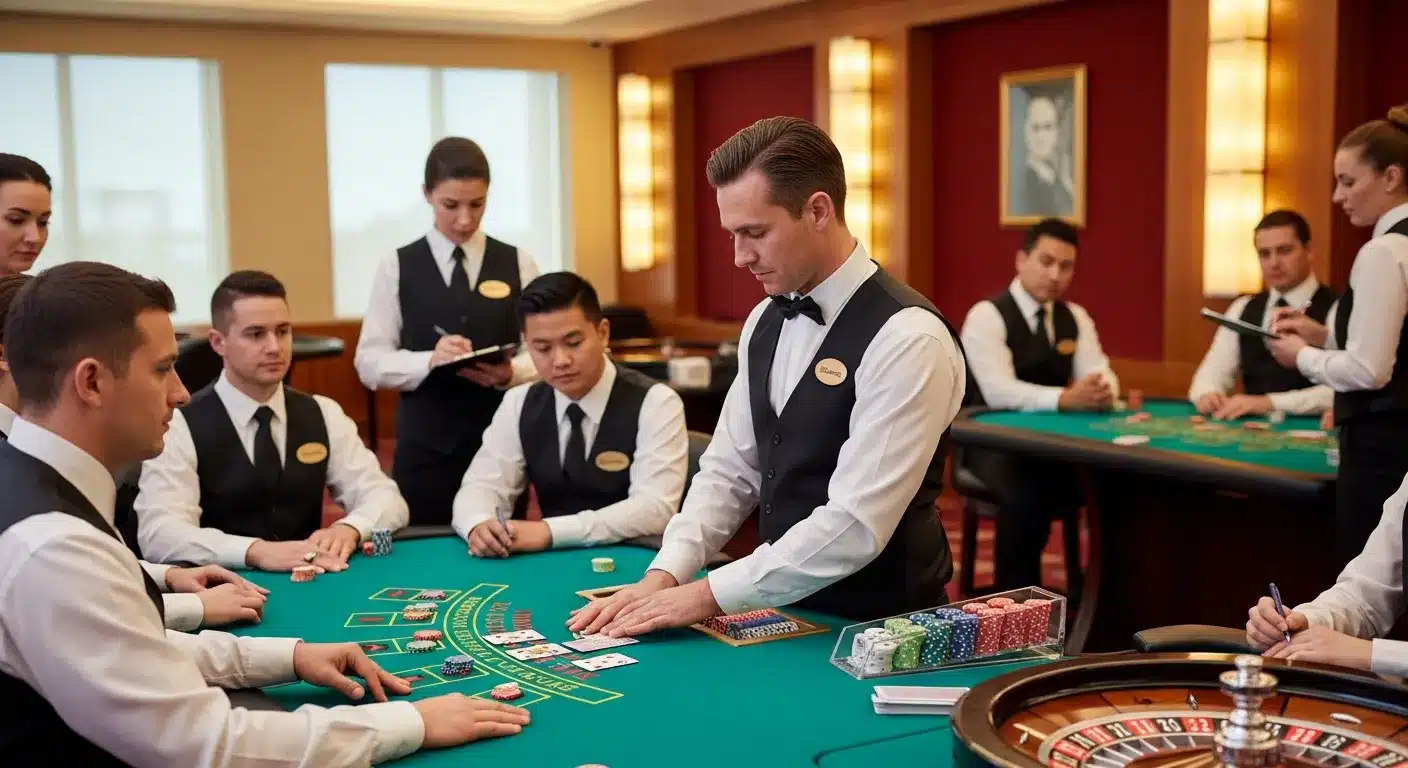 dealer-training-session-at-a-u-s-casino-with-dealer-practicing-card-dealing